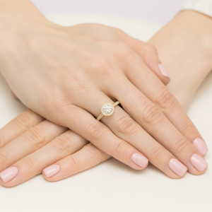 Pierścionek z Brylantami 0,87ct ze złota próby 585. W-0508/50